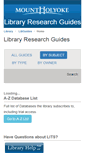 Mobile Screenshot of guides.mtholyoke.edu