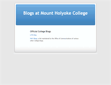 Tablet Screenshot of blogs.mtholyoke.edu